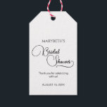 Simple Elegant Script Bridal Shower Gift Tags<br><div class="desc">Personalize the custom text above. You can find additional coordinating items in our "Simple Elegant Script Bridal Shower" collection. ***PLEASE NOTE: ALL OF THE WORDING AND TEXT AND BACKGROUND COLOR IS EDITABLE. You can change all of the words and you can also change the text color as well. For items...</div>