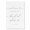 Simple Elegant Script Bridal Shower Welcome Sign