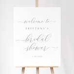 Simple Elegant Script Bridal Shower Welcome Sign<br><div class="desc">Welcome guests to your bridal shower with this simple and beautiful sign.</div>