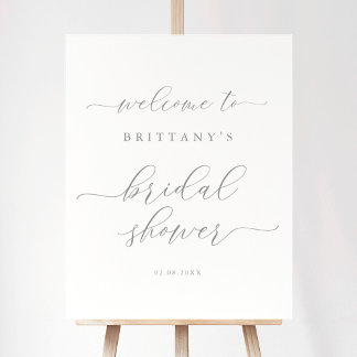 Simple Elegant Script Bridal Shower Welcome Sign