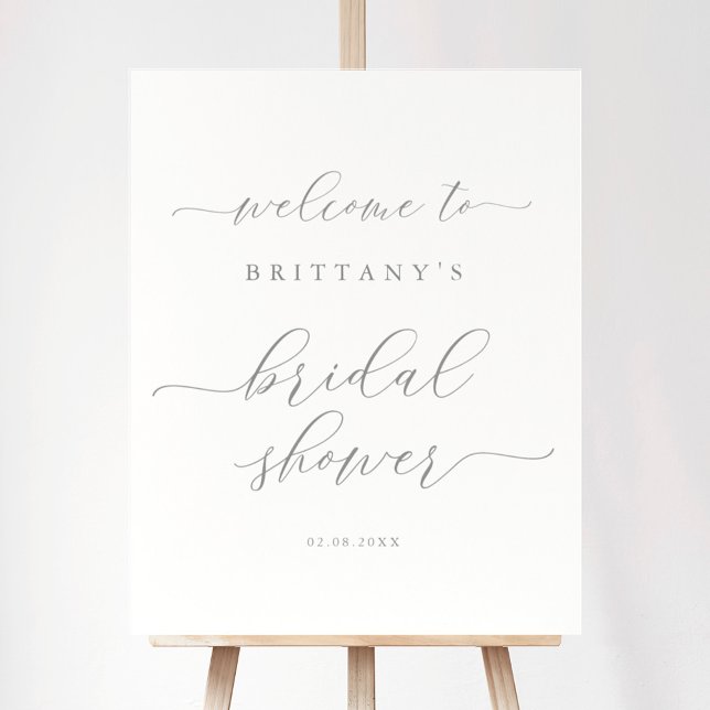Simple Elegant Script Bridal Shower Welcome Sign (Creator Uploaded)