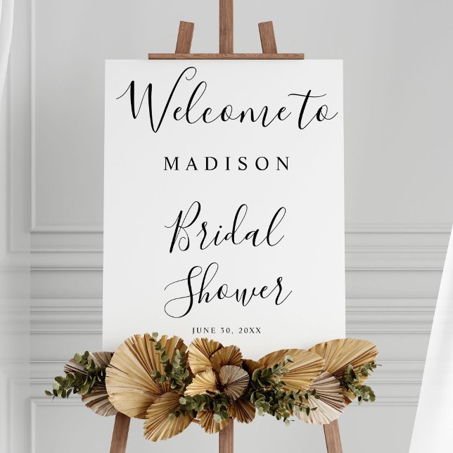 Simple Elegant Script Bridal Shower Welcome Sign (Creator Uploaded)
