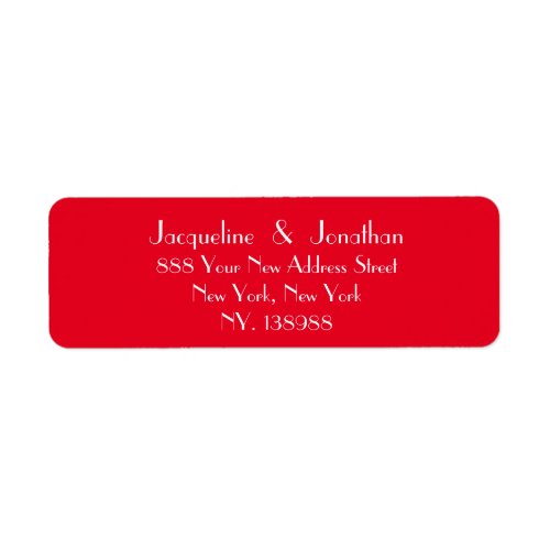 Simple elegant script chic wedding return address  label
