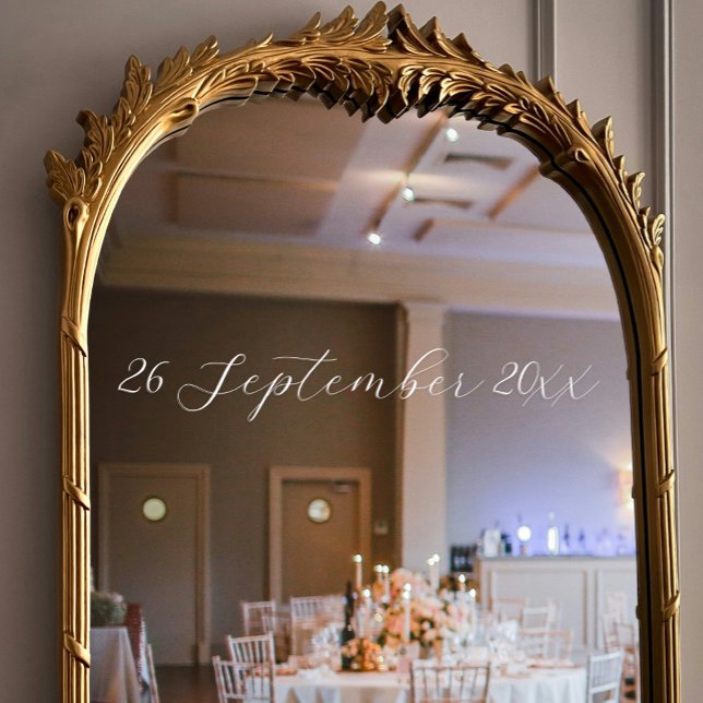 Simple Elegant Script Date Wedding Window Cling (Simple Elegant Script Date Wedding Window Cling)