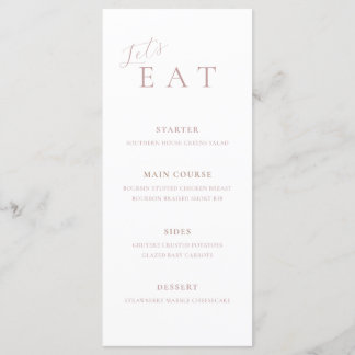 Simple Elegant Script Dinner Menu