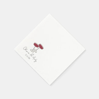 simple elegant script Engagement wedding favor Napkins