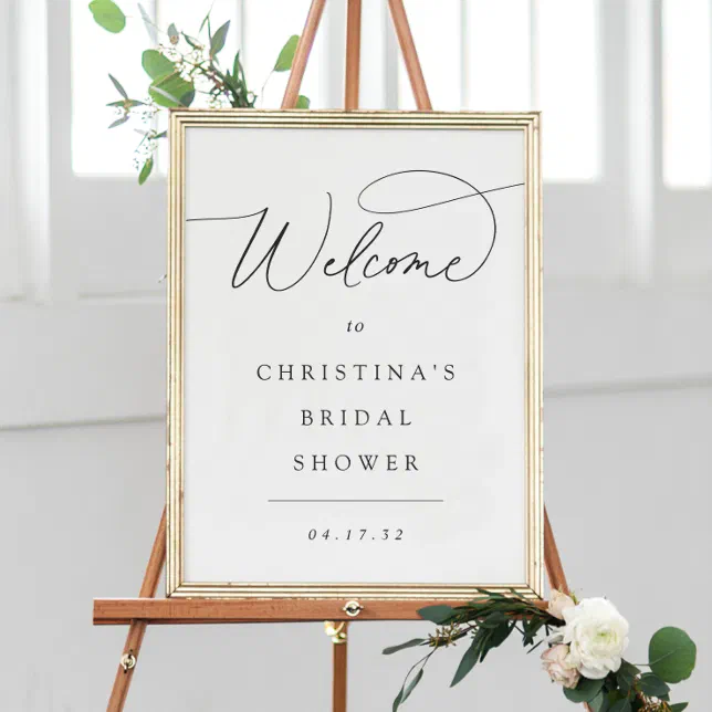 Simple Elegant Script Event Welcome Sign | Zazzle