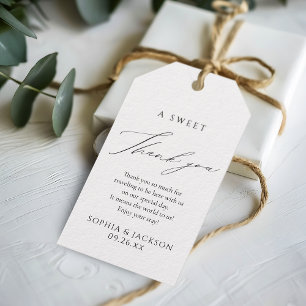 Simple Elegant Script Graduation Favors Thank You Gift Tags
