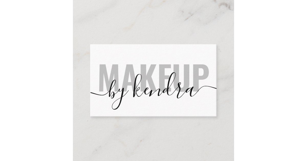 Simple Elegant Script Makeup Artist Business Card Zazzle