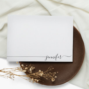 Simple Elegant Script Name Note Card