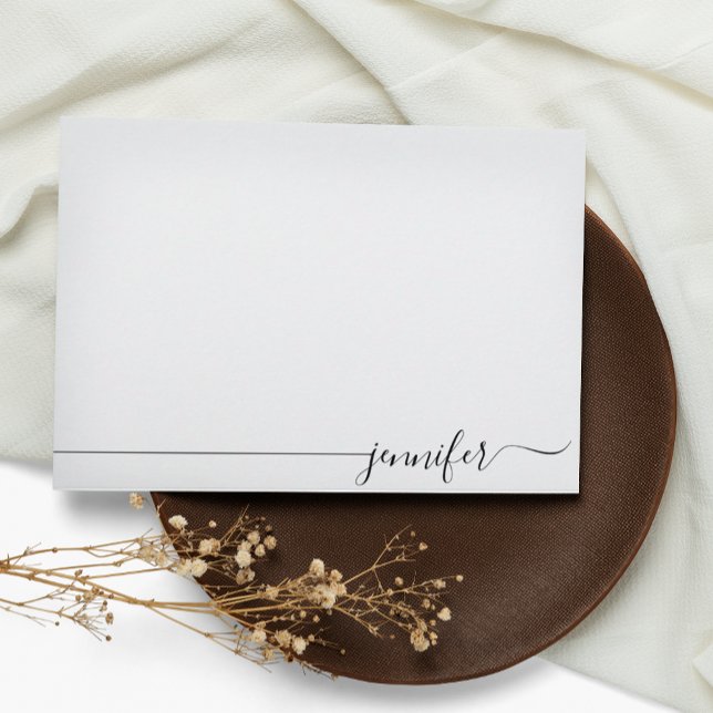 Simple Elegant Script Name Note Card (Creator Uploaded)