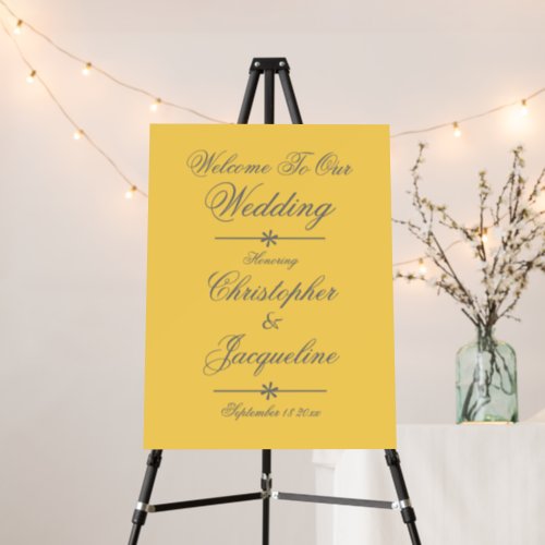 Simple Elegant Script Name Wedding Welcome Sign