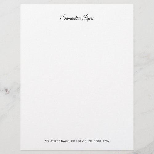 Simple Elegant Script Professional Letterhead