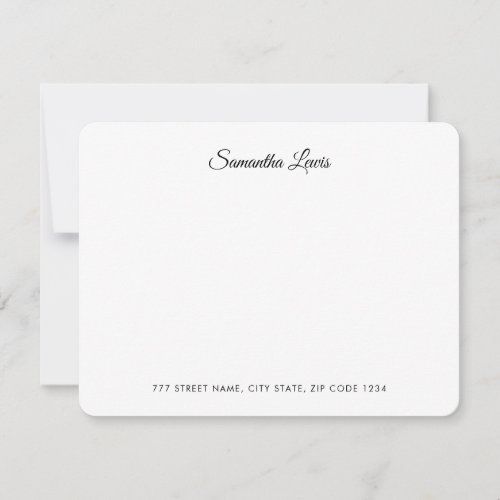 Simple Elegant Script Professional Personalized Note Card