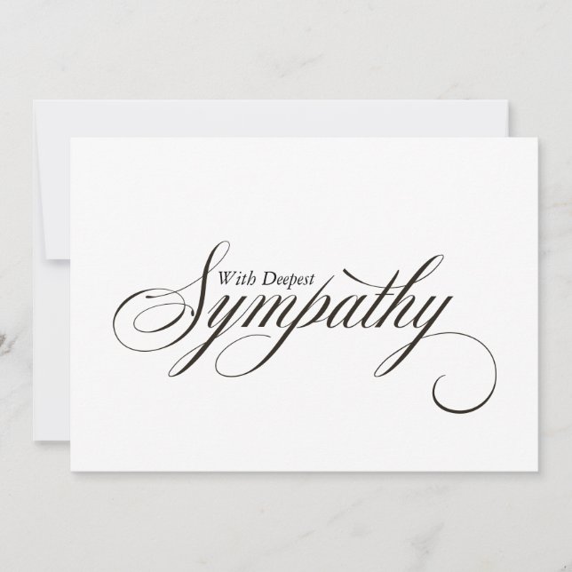 Simple Elegant Script Sympathy Card (Front)