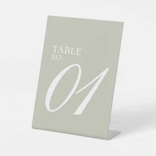 Simple Elegant Script Table Number Pedestal Sign