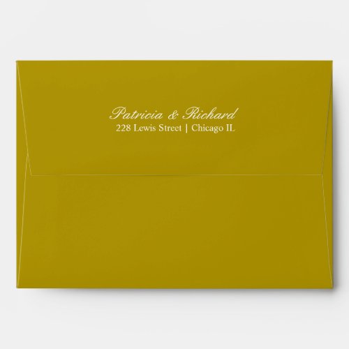 Simple Elegant Script Wedding Gold Envelope