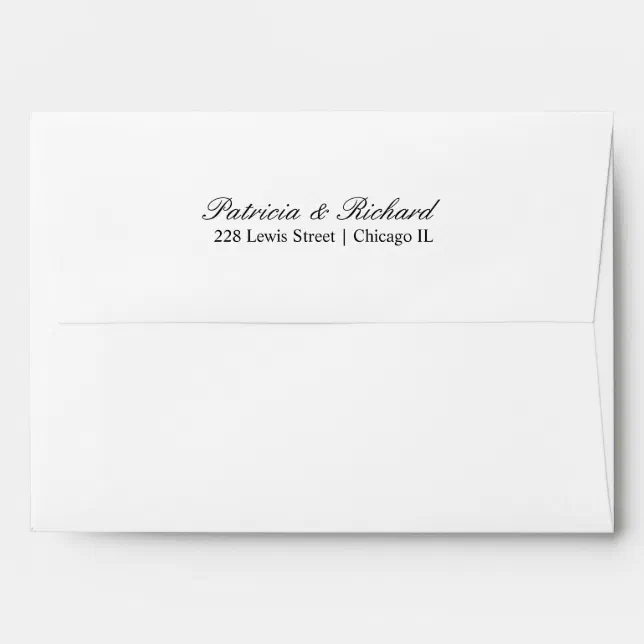 Simple Elegant Script Wedding Invitation Envelope | Zazzle