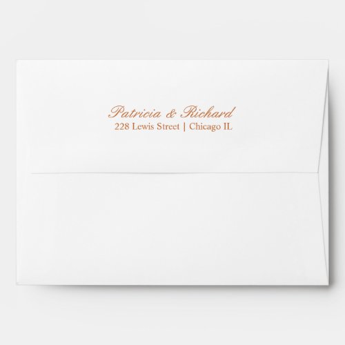 Simple Elegant Script Wedding Invitation Envelope