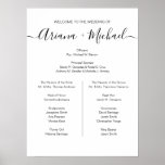 Simple elegant Script Wedding Sign Bridal party<br><div class="desc">Simple elegant Script Wedding Sign Bridal party A client had needed a wedding sign to welcome guests to include and highlight their names along with their bridal party. She wanted a simple, classic and elegant design. Here is a template that satisfies the bride's needs. Personalize this poster with the bride...</div>