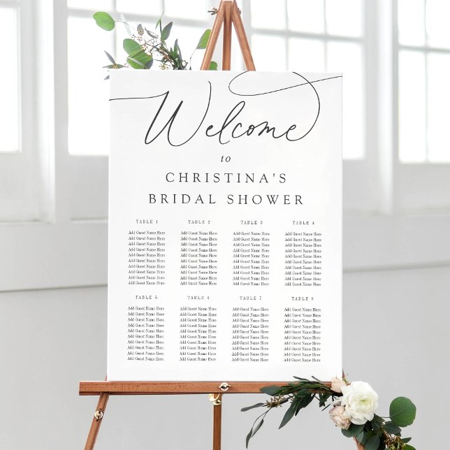 Simple Elegant Script Welcome & Seating Chart Foam Board (Creator Uploaded)