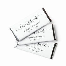 Simple Elegant Script White Personalized Hershey Bar Favors