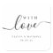 Simple elegant script with love wedding favor