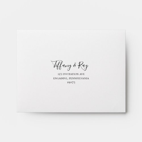 Simple Elegant Self Addressed RSVP Envelope