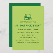 Simple Elegant Shamrock St Patricks Day Invitation