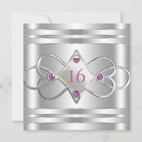 Simple Elegant Silver Invite