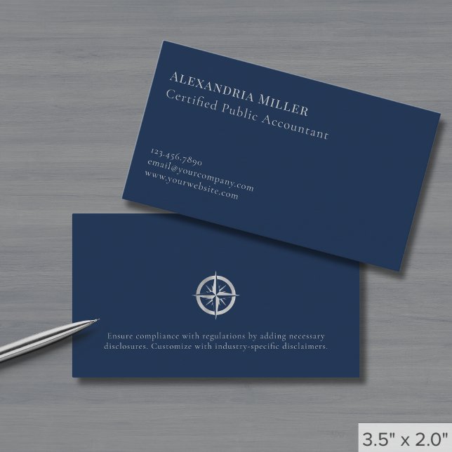 Simple Elegant Silver Logo Business Card (Creator Uploaded)