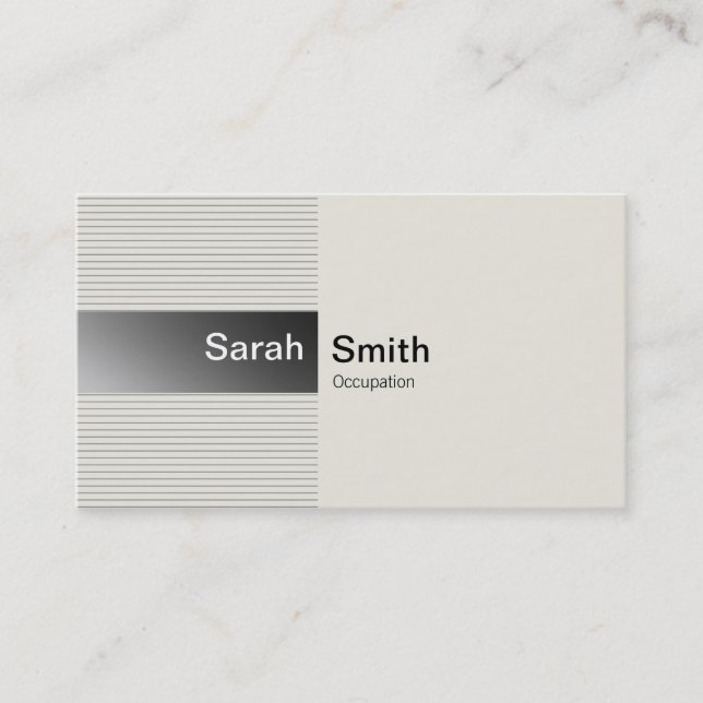 Simple Elegant Sliver Business Card (Front)