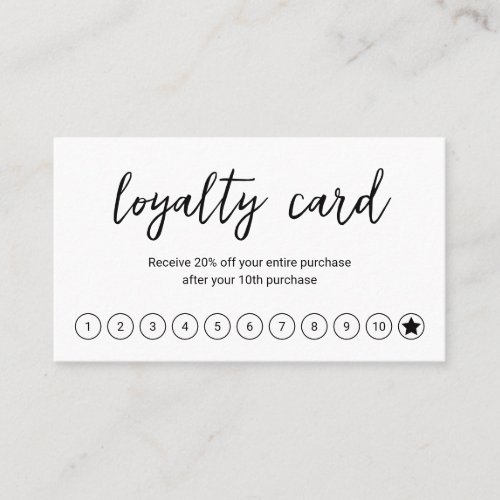 Simple Elegant Social Media Icons QR Code Modern Loyalty Card