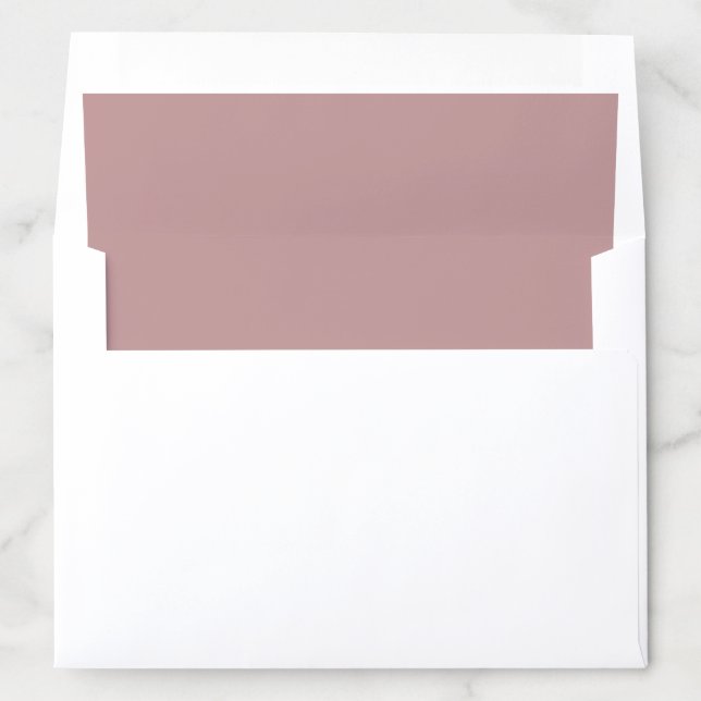 Simple Elegant Solid Dusty Rose Envelope Liner (In Envelope)