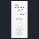 Simple Elegant Sophisticated Wedding Program<br><div class="desc">Celebrate the beauty of your love story with our Simple and Elegant Vintage Script Wedding Program. Each carefully crafted program is a testament to the timeless romance and cherished traditions that have brought you together. The vintage script adds an extra layer of sophistication, setting the perfect tone for your joyous...</div>