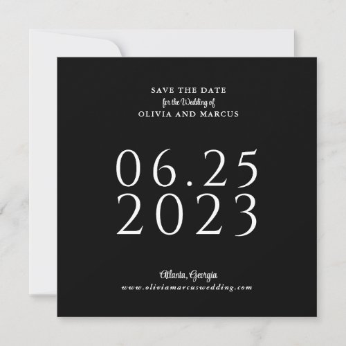 Simple Elegant Square Save the Date with Photo
