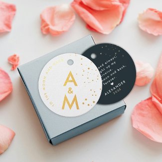 Simple Elegant Stars Sky Love Couple Monogram