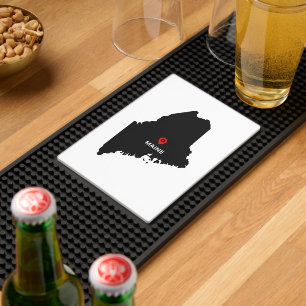 Simple Elegant State of Maine Bar Mats