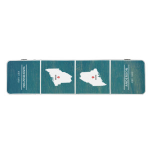 Simple Elegant State of Maine Wedding Beer Pong Table