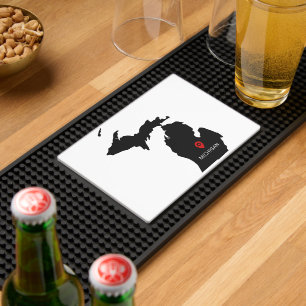 Simple Elegant State of Michigan Bar Mats