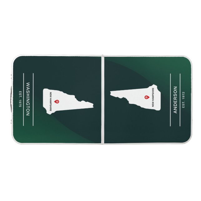 Simple Elegant State of New Hampshire Wedding Beer Pong Table (Top)