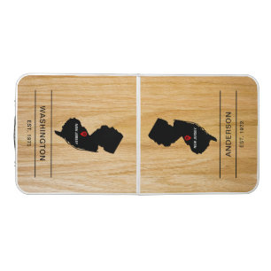 Simple Elegant State of New Jersey Wedding  Beer Pong Table