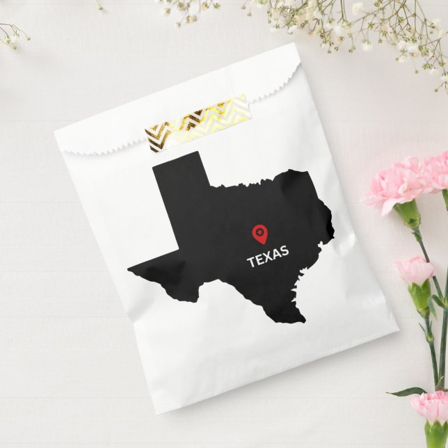 Simple Elegant State of Texas Wedding Favor Bag (Sealed)