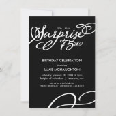 Simple, Elegant Surprise 75th Birthday Invitation | Zazzle