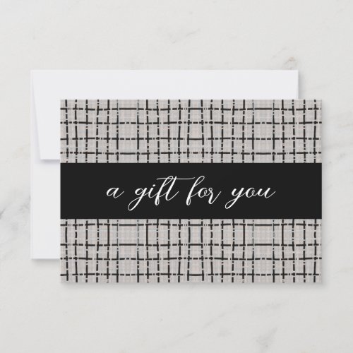 Simple Elegant Tan Tweed Gift Certificate
