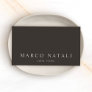 Simple Elegant Taupe Brown Business Card