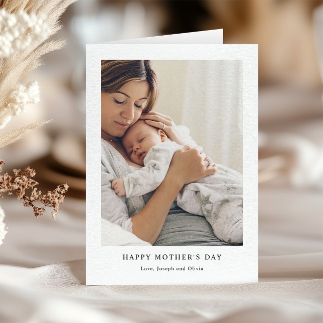 Simple Elegant Text and Photo | Happy Mother's Day Holiday Card (Creator Uploaded)