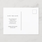 Simple Elegant Text and Photo | Save the Date Announcement Postcard (Back)