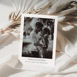 Simple Elegant Text and Photo | Save The Date Magnetic Invitation