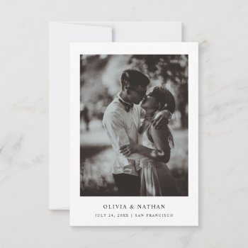 Simple Elegant Text and Photo | Wedding Save The Date
